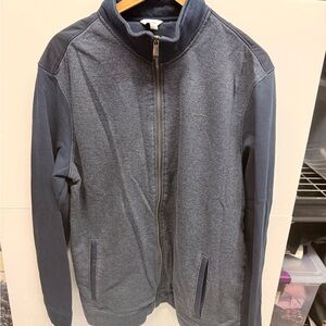 Calvin Klein Navy Blue Zip-Up Sweater